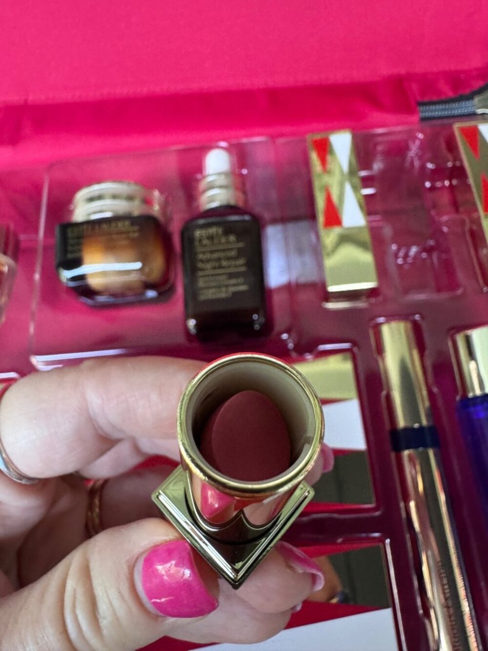 Estee Lauder Holiday Gift Set Makeup Skincare Train Case Advanced Night Repair - Picture 9 of 11